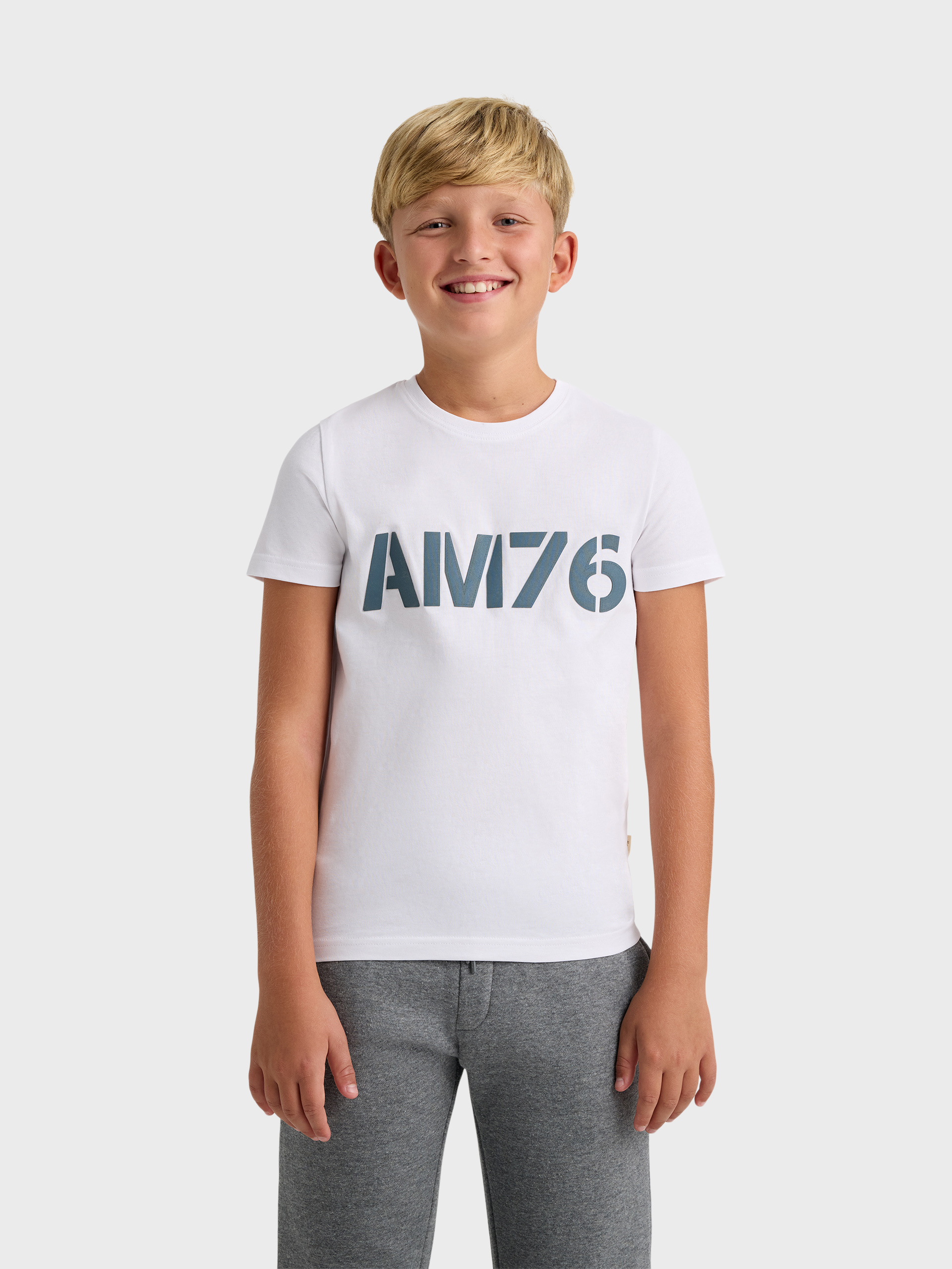 CAMISETA AM KIDS BLANCO